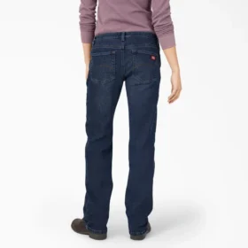 Jeans pour femme à coupe ample et doublé