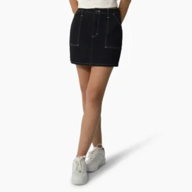 Jupe de charpentier taille haute pour femme