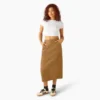 Jupe midi cargo en toile de coton pour femme