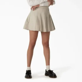 Jupe plissée en sergé pour femme