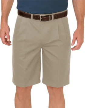 Kaki Dickies 10&Prime; à coupe décontractée et plis sur le devant