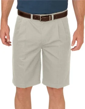 Kaki Dickies 10&Prime; à coupe décontractée et plis sur le devant