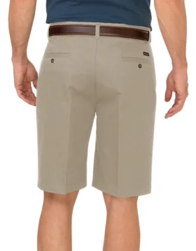Kaki Dickies 10&Prime; à coupe décontractée et plis sur le devant