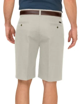 Kaki Dickies 10&Prime; à coupe décontractée et plis sur le devant