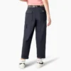 Pantalon cargo court à coupe décontractée et coutures contrastées pour femme