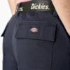 Pantalon cargo court à coupe décontractée et coutures contrastées pour femme
