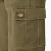 Pantalon cargo court à coupe décontractée et coutures contrastées pour femme