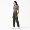 Pantalon cargo court à coupe décontractée pour femme