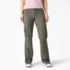 Pantalon cargo droit à la coupe décontractée pour femme