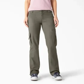 Pantalon cargo droit à la coupe décontractée pour femme Pantalon cargo droit à la coupe décontractée pour femme