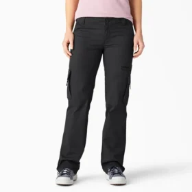 Pantalon cargo droit à la coupe décontractée pour femme