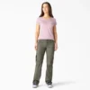 Pantalon cargo droit à la coupe décontractée pour femme