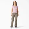 Pantalon cargo droit à la coupe décontractée pour femme