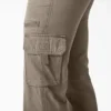 Pantalon cargo droit à la coupe décontractée pour femme
