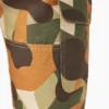 Pantalon cargo en toile de coton imprimé camouflage