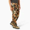 Pantalon cargo en toile de coton imprimé camouflage
