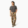 Pantalon cargo en toile de coton imprimé camouflage