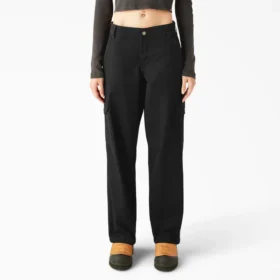 Pantalon cargo en toile de coton pour femme, coupe décontractée