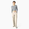Pantalon cargo en toile de coton pour femme, coupe décontractée Pantalon cargo en toile de coton pour femme, coupe décontractée