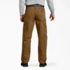 Pantalon de charpentier en toile de coton délavée à coupe décontractée