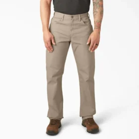 Pantalon de charpentier en toile de coton épaisse à la coupe décontractée