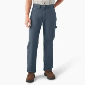 Pantalon de charpentier en toile de coton épaisse à la coupe décontractée
