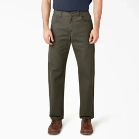 Pantalon de charpentier en toile de coton épaisse à la coupe décontractée