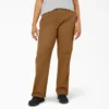 Pantalon de menuisier pour femme, coupe droite ample et souple, en toile de coton Pantalon de menuisier pour femme, coupe droite ample et souple, en toile de coton