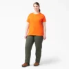 Pantalon de menuisier pour femme, coupe droite ample et souple, en toile de coton Pantalon de menuisier pour femme, coupe droite ample et souple, en toile de coton