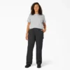 Pantalon de menuisier pour femme, coupe droite ample et souple, en toile de coton Pantalon de menuisier pour femme, coupe droite ample et souple, en toile de coton