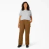 Pantalon de menuisier pour femme, coupe droite ample et souple, en toile de coton Pantalon de menuisier pour femme, coupe droite ample et souple, en toile de coton
