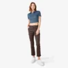 Pantalon de menuisier slim droit à ourlet roulé pour femme Pantalon de menuisier slim droit à ourlet roulé pour femme