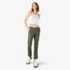 Pantalon de menuisier slim droit à ourlet roulé pour femme Pantalon de menuisier slim droit à ourlet roulé pour femme