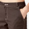 Pantalon de menuisier slim droit à ourlet roulé pour femme Pantalon de menuisier slim droit à ourlet roulé pour femme