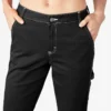 Pantalon de menuisier slim droit à ourlet roulé pour femme Pantalon de menuisier slim droit à ourlet roulé pour femme
