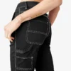 Pantalon de menuisier slim droit à ourlet roulé pour femme Pantalon de menuisier slim droit à ourlet roulé pour femme