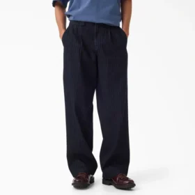 Pantalon de travail en denim à chevrons avec lisière