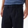 Pantalon de travail en denim à chevrons avec lisière