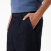 Pantalon de travail en denim à chevrons avec lisière
