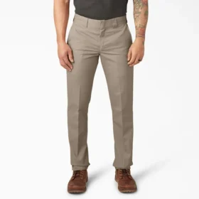 Pantalon de travail polyvalent à coupe slim ajustée et poches multiples