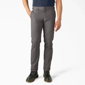Pantalon de travail polyvalent à coupe slim ajustée et poches multiples