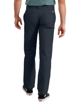 Pantalon de travail slim droit en popeline