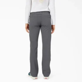Pantalon droit décontracté rafraîchissant à revers pour femme
