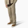 Pantalon en toile de coton Double Knee, coupe décontractée et coutures contrastées