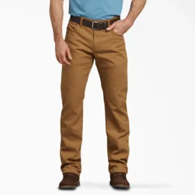 Pantalon en toile de coton Flex à coupe classique
