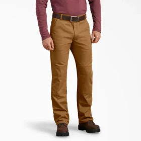 Pantalon en toile de coton Flex à coupe classique et genoux Double Knee