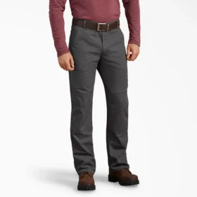 Pantalon en toile de coton Flex à coupe classique et genoux Double Knee