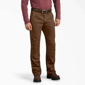 Pantalon en toile de coton Flex à coupe classique et genoux Double Knee