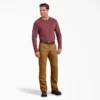 Pantalon en toile de coton Flex à coupe classique et genoux Double Knee Pantalon en toile de coton Flex à coupe classique et genoux Double Knee