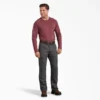 Pantalon en toile de coton Flex à coupe classique et genoux Double Knee Pantalon en toile de coton Flex à coupe classique et genoux Double Knee